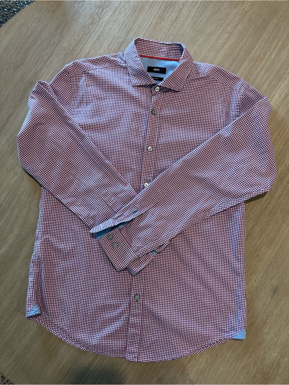 BOSS Hugo Boss Men’s L Slim Fit Check Shirt 100% Cotton